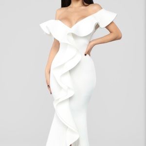 Ivory Ruffle Dress